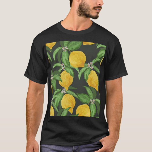 Camiseta Vintage Lemon Tropical Patterna (Frente)
