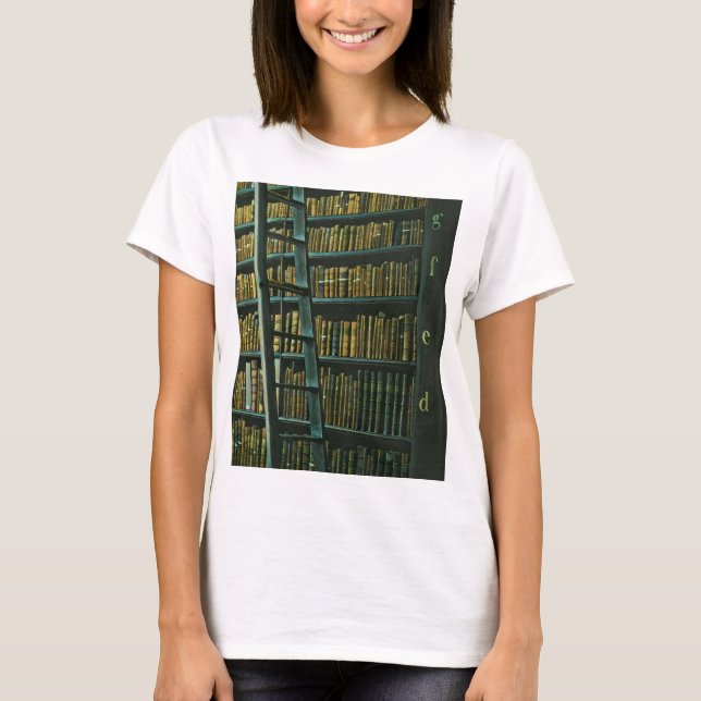 Camiseta Vintage lendo presente de trabalho de arte (Frente)