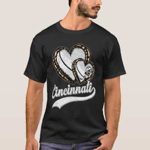 Camiseta Vintage Leopard Heart Cincinnati Hockey Men