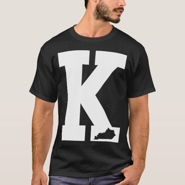 Camiseta Vintage - Letra K Kentucky Blue (Frente)