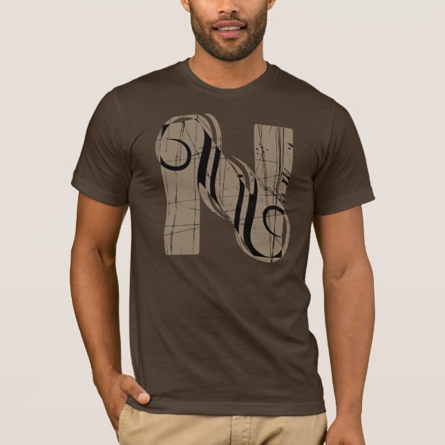 Camiseta Vintage - Letra N (Frente)