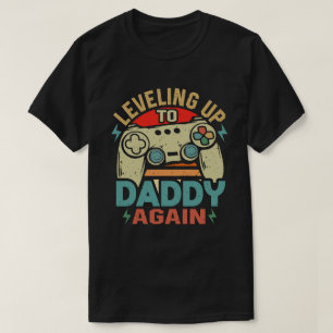 Camiseta Vintage Leveling Até O Pai Mais Uma Vez Promovido