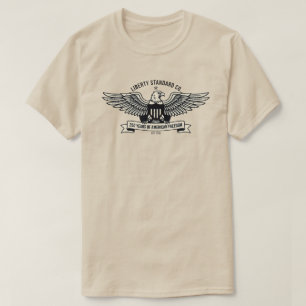 Camiseta Vintage Liberty Standard Co Águia Americana Patrio