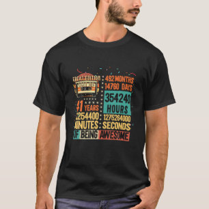 Camiseta Vintage Lifetime 41 Anos Retro Cassete 41º Nascim