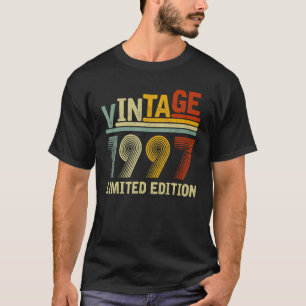 Camiseta Vintage Limited Edition 1997 Men Women 25 Birthd
