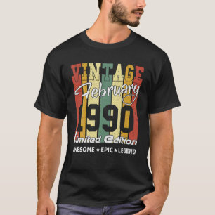 Camiseta Vintage Limited Edition Aniversário Decoração de f