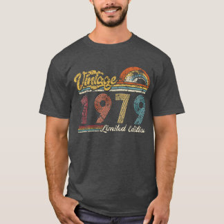 Camiseta Vintage Limited Edition Vintage 1979 Birthday retr