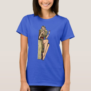 Camiseta Vintage Linda Loura Glamor Girl Retro Pinup