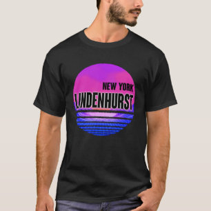 Camiseta Vintage Lindenhurst Vaporwave Nova York