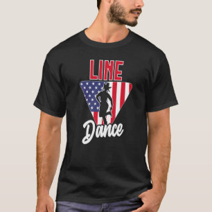 Camiseta Vintage Line Dance Usa Flag Dance Country Line Dan