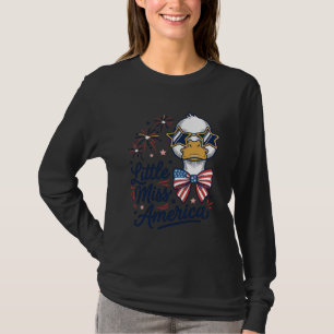 Camiseta Vintage Little Miss America Patriotic Duc