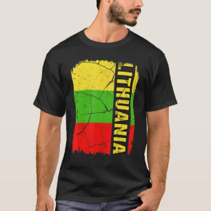 Camiseta Vintage Lituane Flag Lituânia Pride Roots Heri