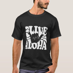 Camiseta Vintage Live Aloha State Hawaika Islands Shaka Ha
