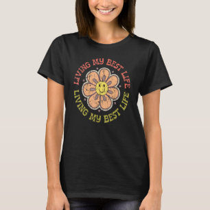Camiseta Vintage Living My Best Life Motivational Inspiron