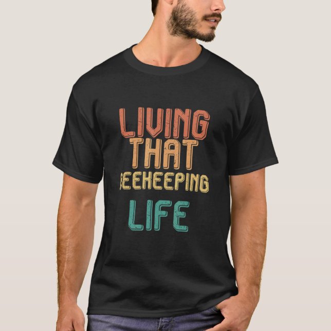 Camiseta Vintage living that BEEKEEPING life (Frente)