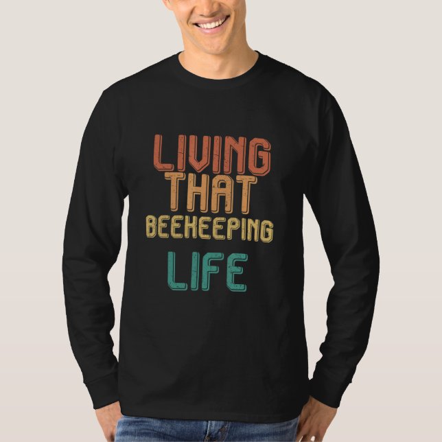 Camiseta Vintage living that BEEKEEPING life (Frente)