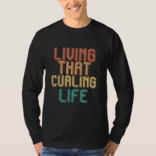 Camiseta Vintage living that CURLING life (Frente)
