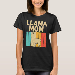 Camiseta Vintage Llama Mãe Avó Mulheres Alpaca Animal