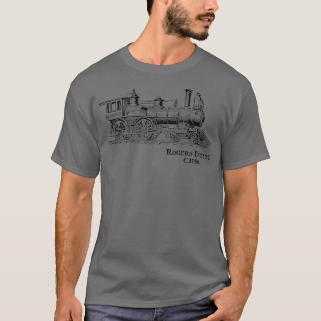 Camiseta Vintage Locomotive Train Railroad Art (Frente)