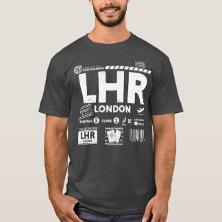 Camiseta Vintage London LHR Airport Code Viagem Day Retro T