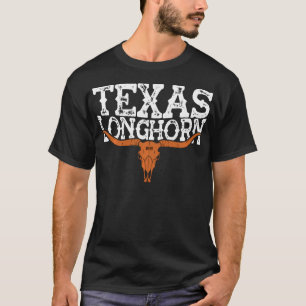 Camiseta Vintage Longhorn Cowboy E Vã Rodeo, Texas 1845