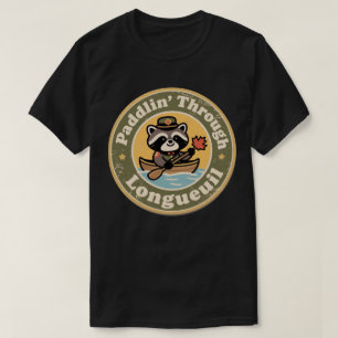 Camiseta Vintage Longueuil Quebec Canoagem Guaxinim