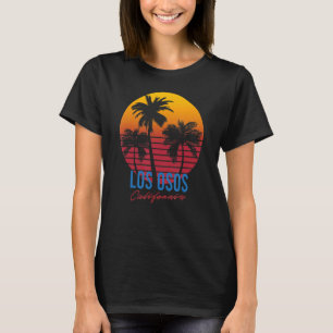 Camiseta Vintage Los Osos California Palm Trees Sunset CA R