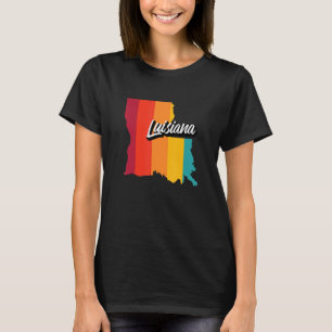Camiseta Vintage Louisiana Retro 70s Stripes Louisiana