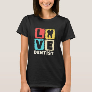 Camiseta Vintage Love Dentist Dental Hygienist Dental Surge