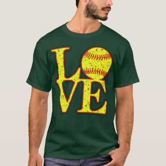 Camiseta Vintage LOVE Girls Softball Fastpitball Softball L