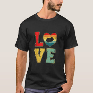 Camiseta Vintage Love Guiné Pig Retro 70s 80s Fazenda cardí