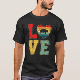Camiseta Vintage Love Pig Retro 70s 80 Ele Fazia Animais
