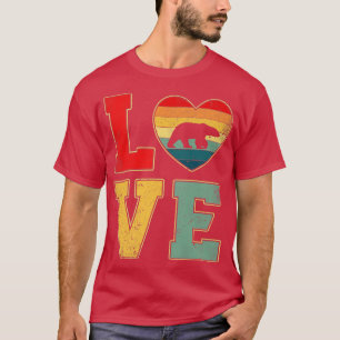 Camiseta Vintage Love Polar Bear Retro 70s 80s Heart Fazend