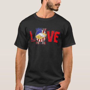 Camiseta Vintage LOVE Proud American Flag Postal Worker 4º