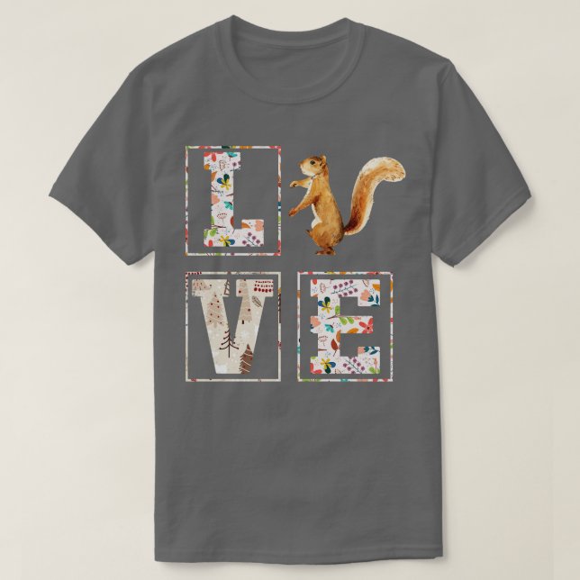 Camiseta Vintage Love Squirrel (Frente do Design)