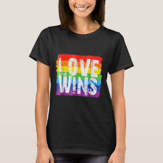 Camiseta Vintage Love Win Rainbow Peace Sign Pride Lésbica