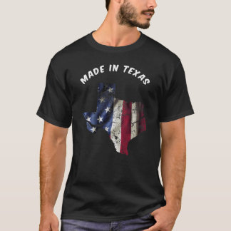 Camiseta Vintage Made In Texas Proud Born In USA State Amer