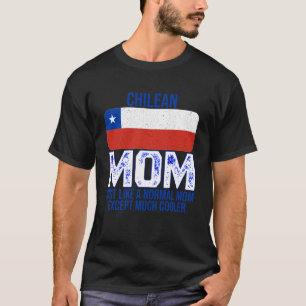 Camiseta Vintage Mãe Chilena Chile Bandeira Para Dia das Mã