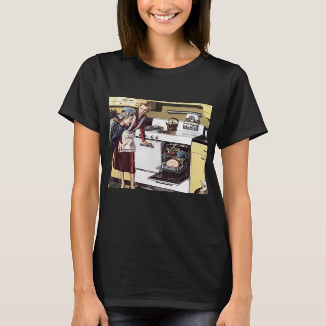 Camiseta Vintage Mãe na Cozinha Cozinhar e Páscoa (Frente)