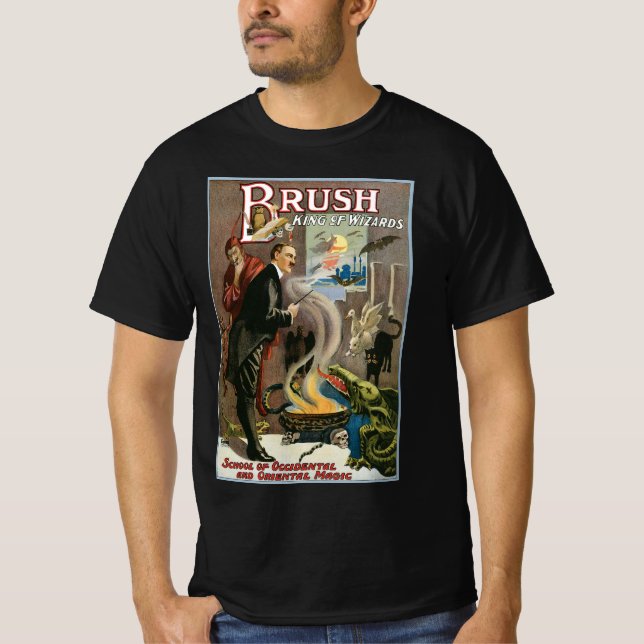 Camiseta Vintage Magic Poster, Bruxelas, Rei dos Assistente (Frente)