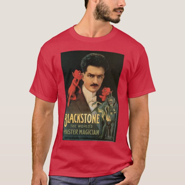 Camiseta Vintage Magic Poster, Excelente Blackstone Magistr (Frente)