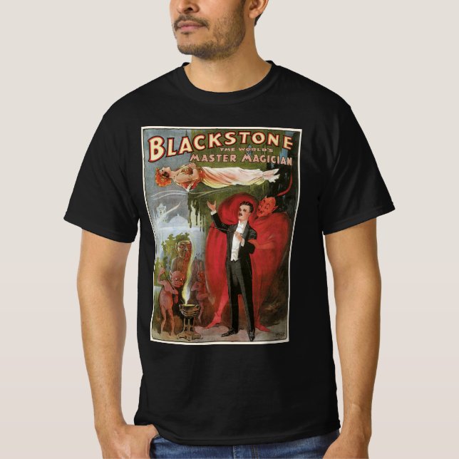 Camiseta Vintage Magic Poster, Excelente Blackstone Magistr (Frente)