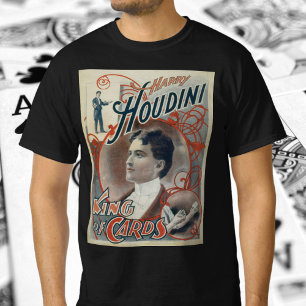 Camiseta Vintage Magic Poster, mágico Harry Houdini