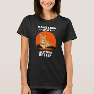 Camiseta Vintage Maine Coon Torna Tudo Melhor Retrato