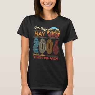 Camiseta Vintage maio de 2006 16 Anos 16 Anos Aniversário D