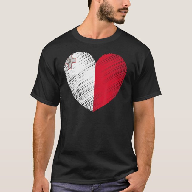 Camiseta Vintage Malta Flag Prime Support Maltês (Frente)