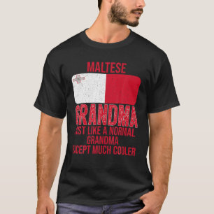 Camiseta Vintage maltesa Avó Malta Bandeira da Mãe