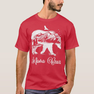 Camiseta Vintage Mama Bear Funny Mother Camping
