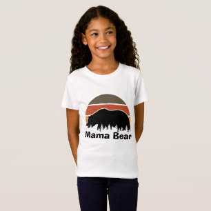 Camiseta Vintage Mama Bear Retro Sunset