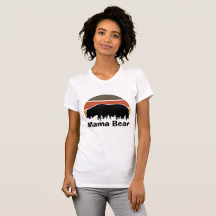 Camiseta Vintage Mama Bear Retro Sunset T Shirt